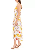 Women's Printed Halter Neck Midi Dress