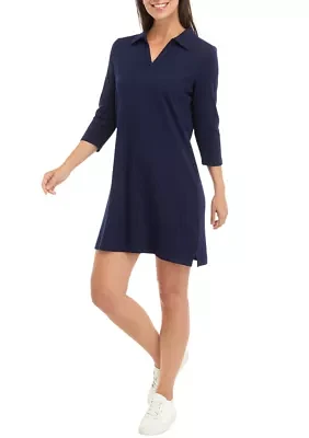 Petite Johnny Collar Polo Dress