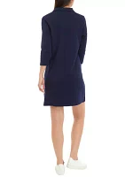 Petite Johnny Collar Polo Dress