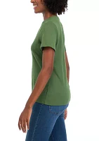 Petite Solid Cotton T-Shirt