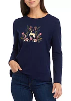 Petite Long Sleeve Graphic T-Shirt