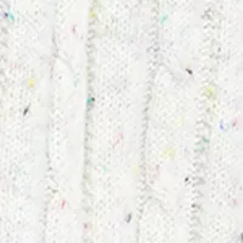 Petite Speckled Cable Knit Cardigan
