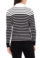 Petite Long Sleeve Cable Turtleneck Sweater