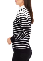 Petite Long Sleeve Cable Turtleneck Sweater