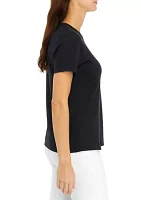 Petite Solid Cotton T-Shirt