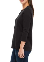 Women's 3/4 Sleeve Crew Neck T-Shirt