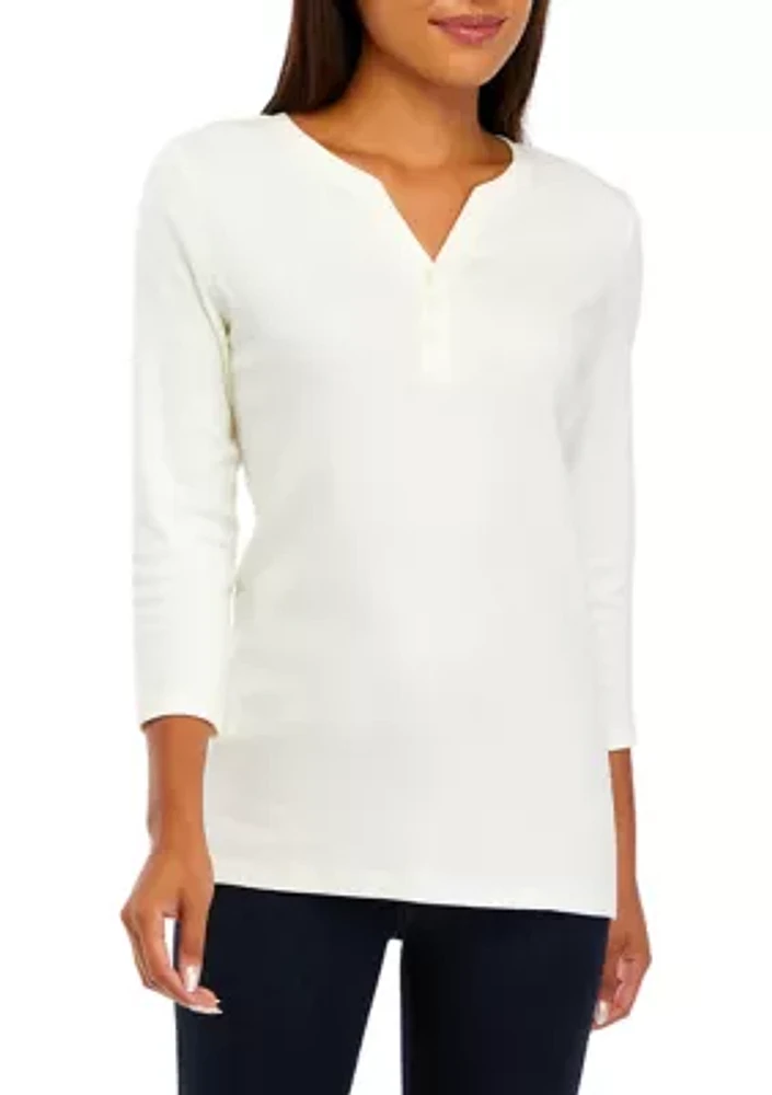 Women's 3/4 Sleeve Henley Shirt