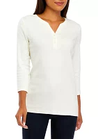 Women's 3/4 Sleeve Henley Shirt