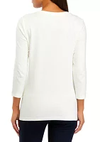 Women's 3/4 Sleeve Henley Shirt