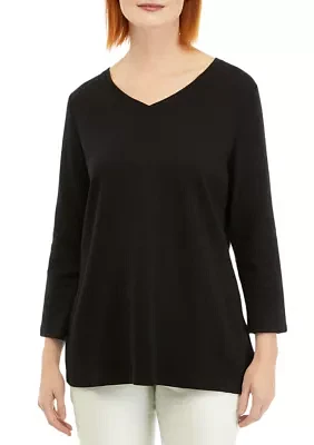 Women's 3/4 Sleeve V-Neck T-Shirt