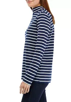 Women's Printed Mock Neck Sweater