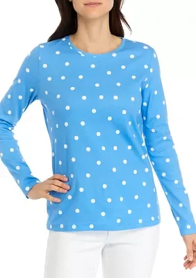 Women's Printed Crew Neck Top