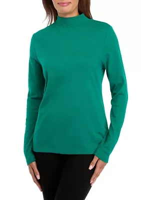 Women's Long Sleeve Mock Neck Top