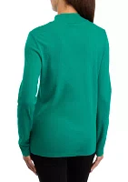 Women's Long Sleeve Mock Neck Top