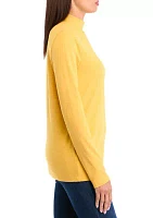 Women's Long Sleeve Mock Neck T-Shirt