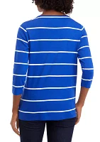 Women's V-Neck Striped T-Shirt