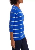 Women's V-Neck Striped T-Shirt