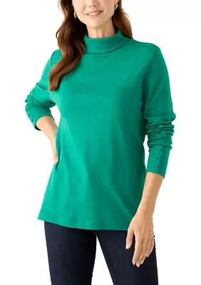 Women's Long Sleeve Mock Neck Top