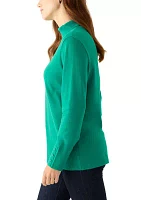 Women's Long Sleeve Mock Neck Top