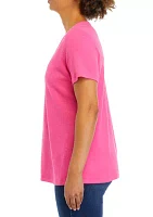 Women's V-Neck Solid Top