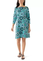 Women's Square Neck Printed Dress