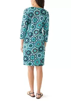 Women's Square Neck Printed Dress