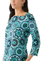 Women's Square Neck Printed Dress