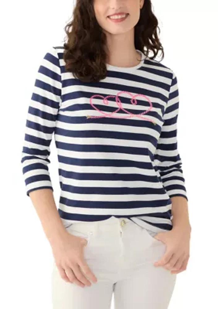 Women's Graphic Striped T-Shirt