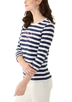 Women's Graphic Striped T-Shirt