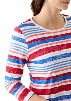 Women's Stripe Printed T-Shirt