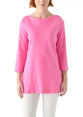 Women's 3/4 Sleeve Boat Neck Top