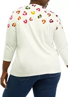 Plus Placement Printed Top