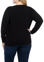 Plus Long Sleeve Crew Neck Sweater