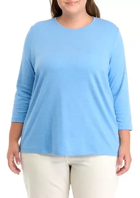 Plus Heather Knit Top