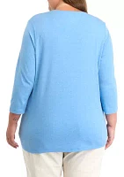 Plus Heather Knit Top