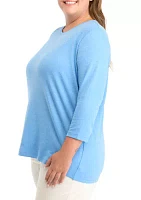 Plus Heather Knit Top