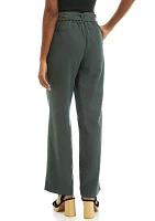 Women's High Rise Belted Wide Leg Pants