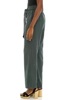 Women's High Rise Belted Wide Leg Pants