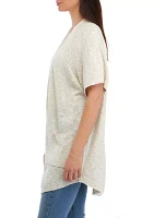 Women's Short Sleeve Heather Cardigan