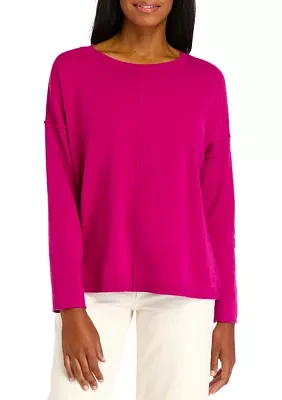 Women's Seamed Front Pullover Sweater