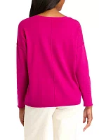 Women's Seamed Front Pullover Sweater