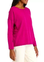 Women's Seamed Front Pullover Sweater