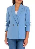 Women's Double Breasted Crepe Blazer