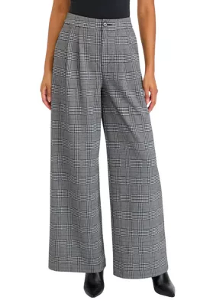 Plus High Rise Pleat Front Trousers