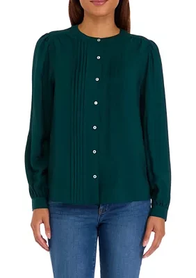 Women's Pintuck Pleated Blouse