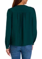 Women's Pintuck Pleated Blouse