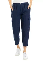 Women's Seamed Front Pull On Ankle Pants