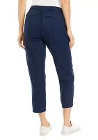 Women's Seamed Front Pull On Ankle Pants