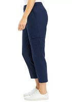 Women's Seamed Front Pull On Ankle Pants