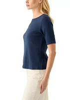 Women's Short Sleeve Ribbed T-Shirt